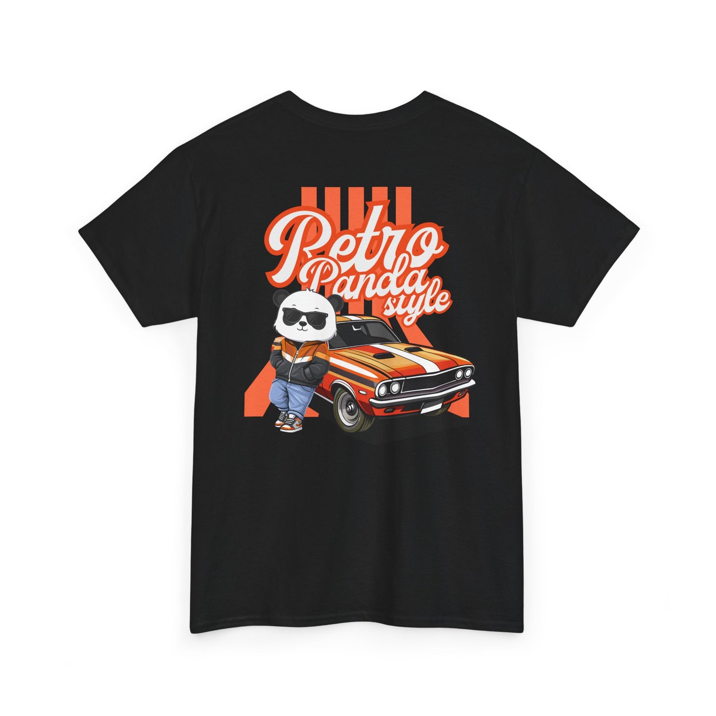 Retro panda style with Macho (back) unisex crewneck t-shirt