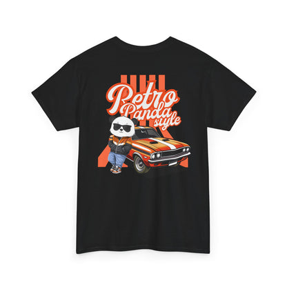 Retro panda style with Macho (back) unisex crewneck t-shirt