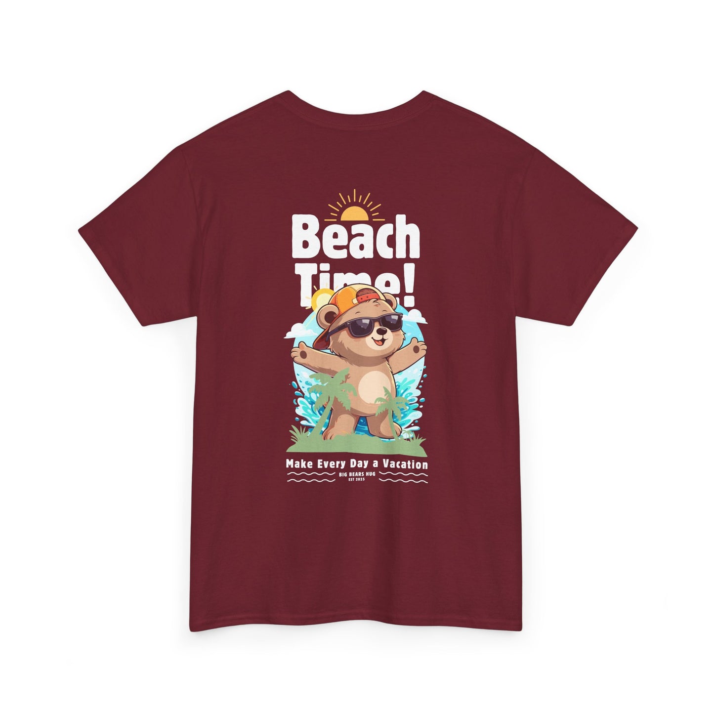 Beach time with Pancha (back) unisex crewneck t-shirt
