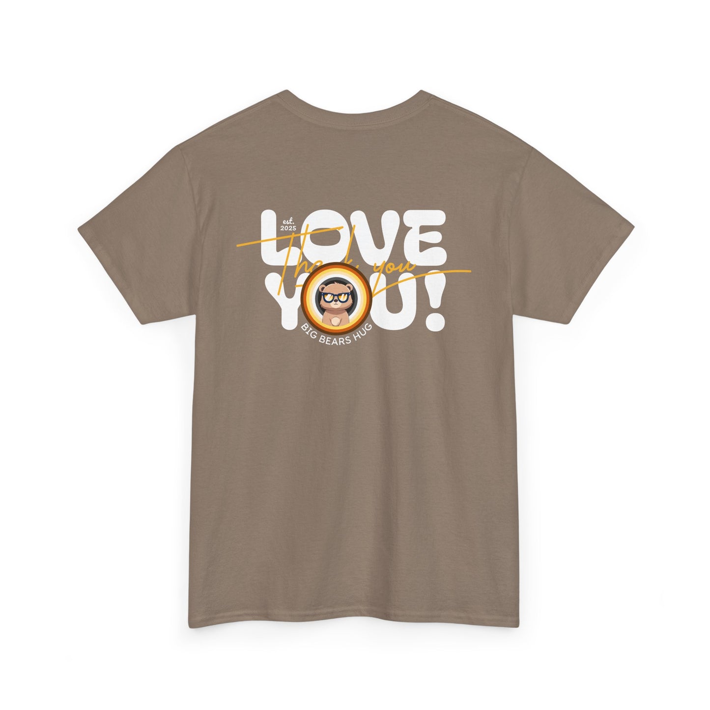 Love you and thank you bear flag (back) unisex crewneck t-shirt