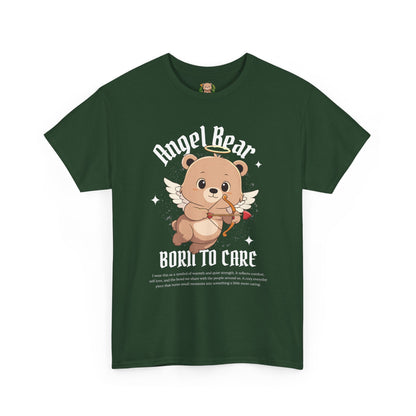 Angle bear, born to care (front) unisex crewneck t-shirt