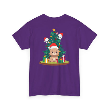 Peek a booo Christmas Santa bears (back) unisex crewneck t-shirt