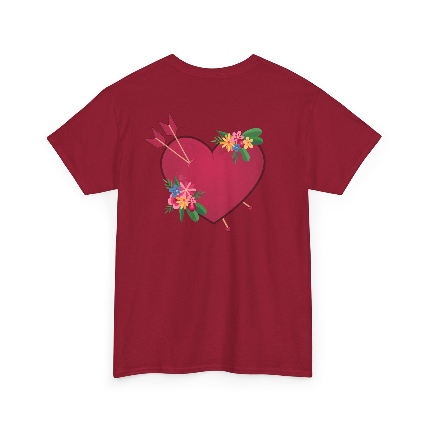 Heart full of love (back) unisex crewneck t-shirt