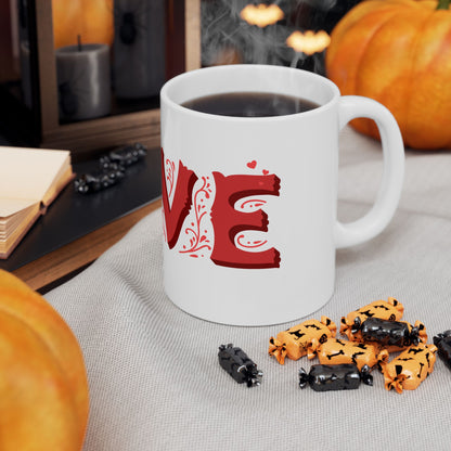 Love letters ceramic coffee/tea mug/cup (11oz/15oz)