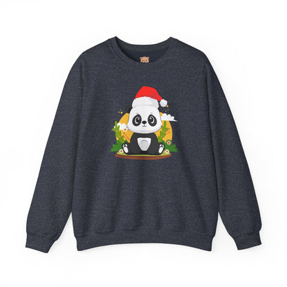 Macho bear hug (front) Christmas unisex cozy crewneck sweatshirt