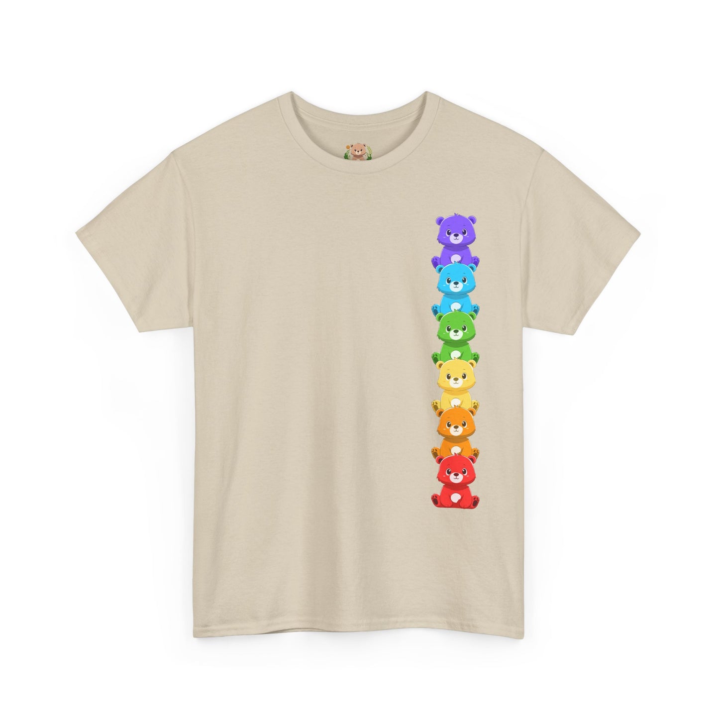 Rainbow bears line (front) unisex crewneck t-shirt