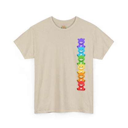 Rainbow bears line (front) unisex crewneck t-shirt