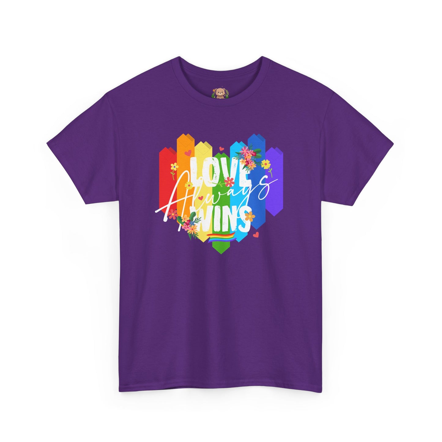 Love always wins rainbow (front) unisex crewneck t-shirt