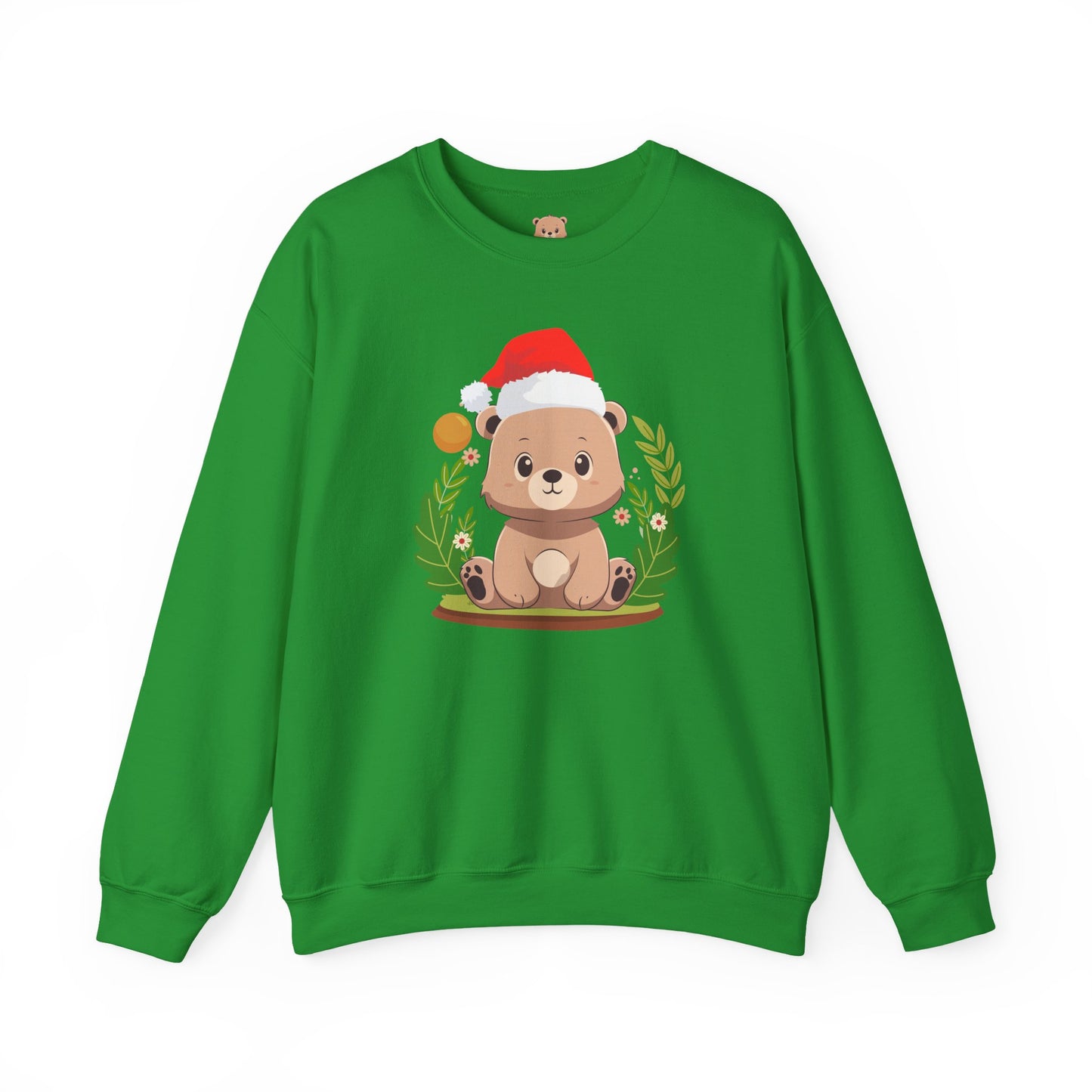 Pancha bear hug (front) Christmas unisex cozy crewneck sweatshirt