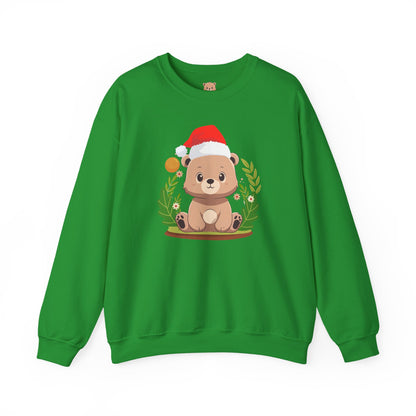 Pancha bear hug (front) Christmas unisex cozy crewneck sweatshirt