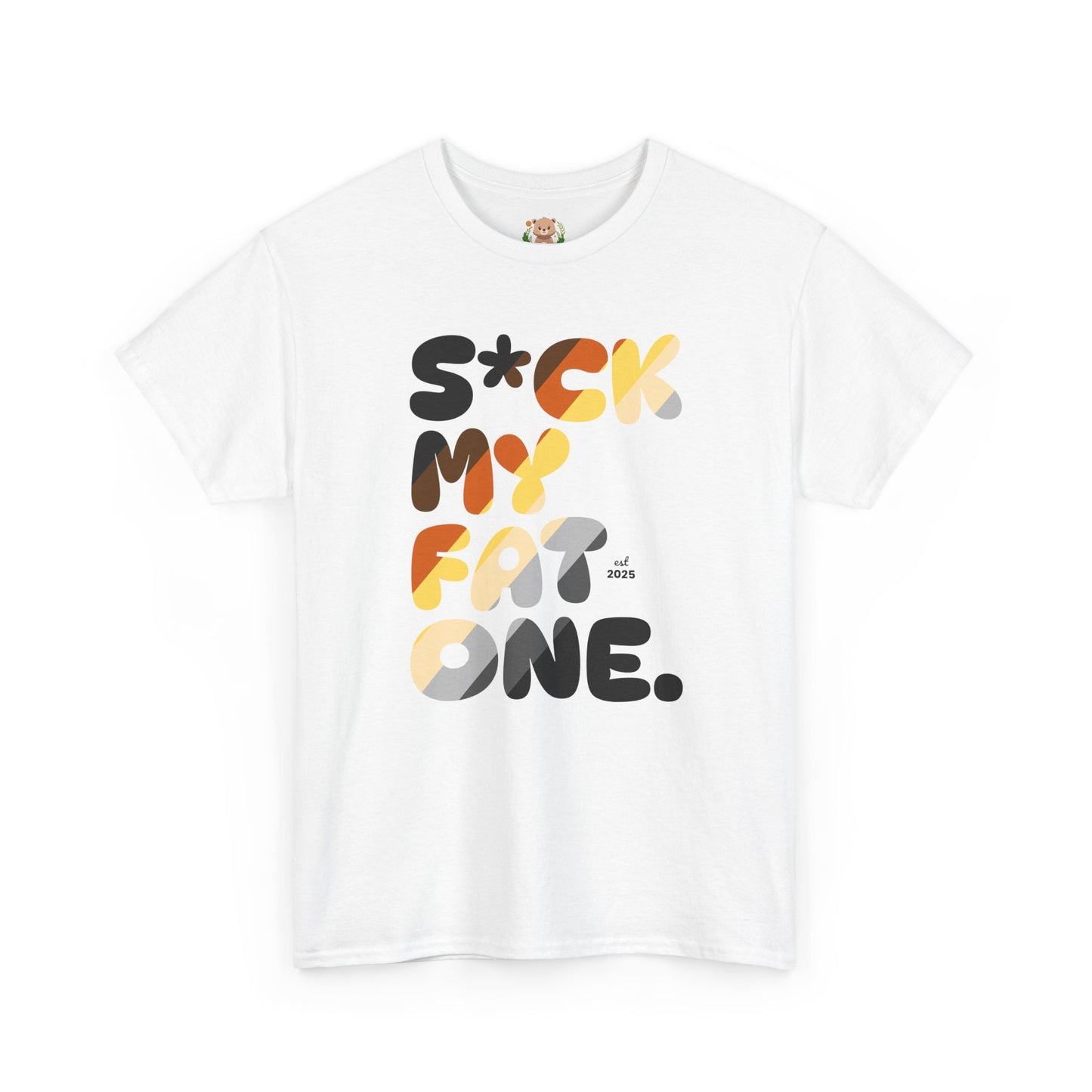 Suck my fat one bear flag (front) unisex crewneck t-shirt