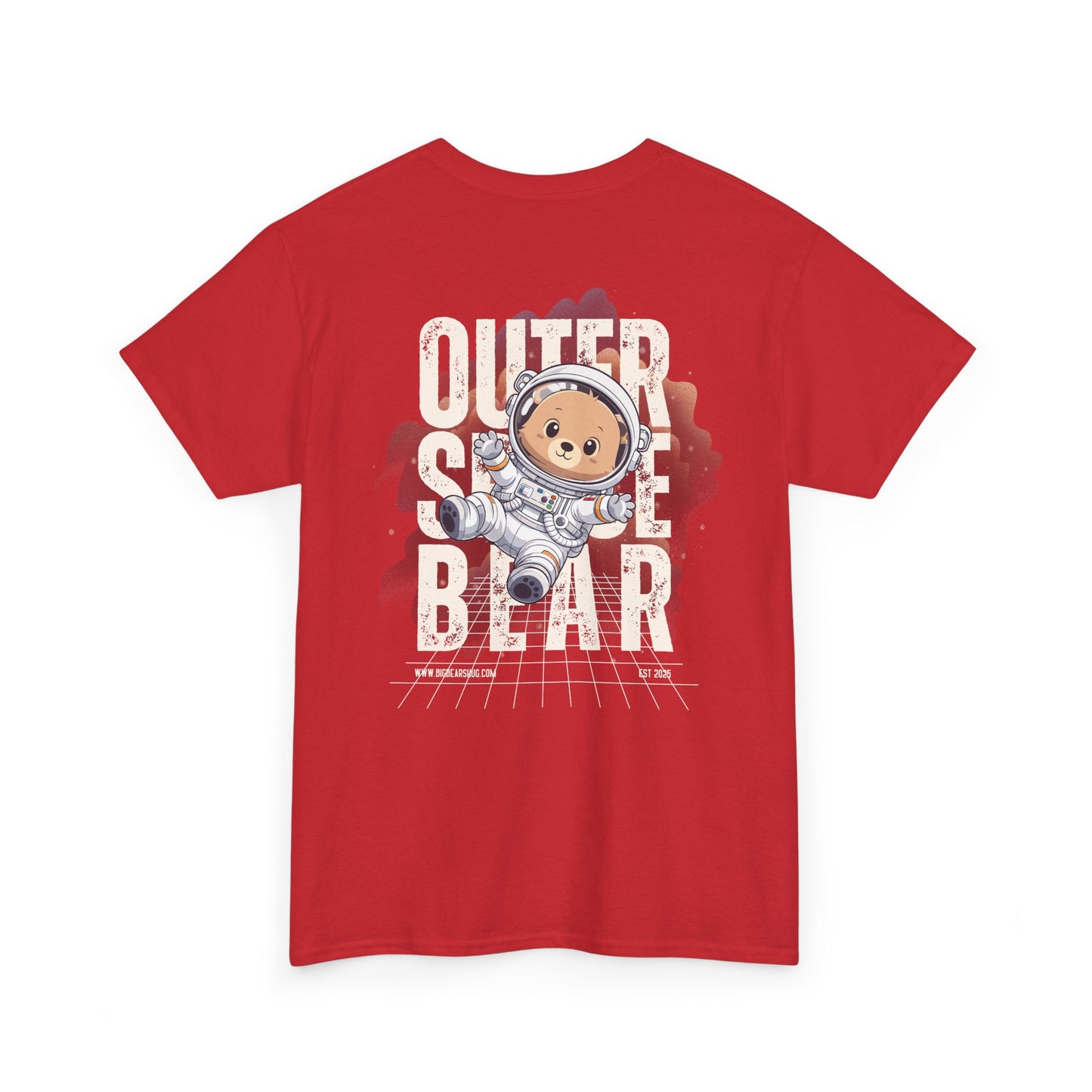 Outer space bear (back) unisex crewneck t-shirt