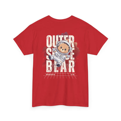 Outer space bear (back) unisex crewneck t-shirt