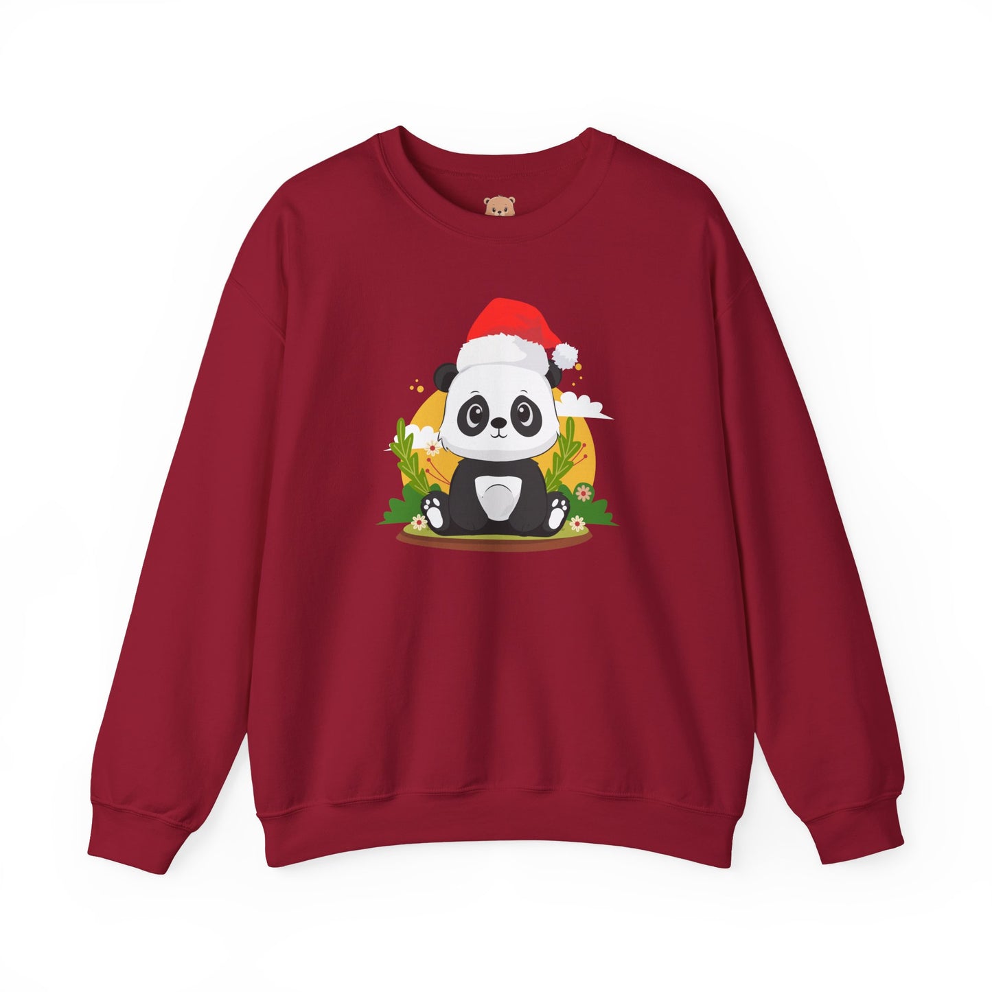 Macho bear hug (front) Christmas unisex cozy crewneck sweatshirt