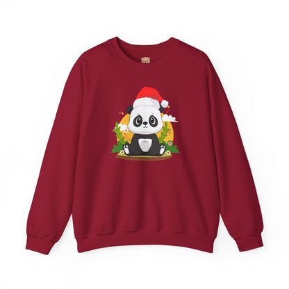 Macho bear hug (front) Christmas unisex cozy crewneck sweatshirt
