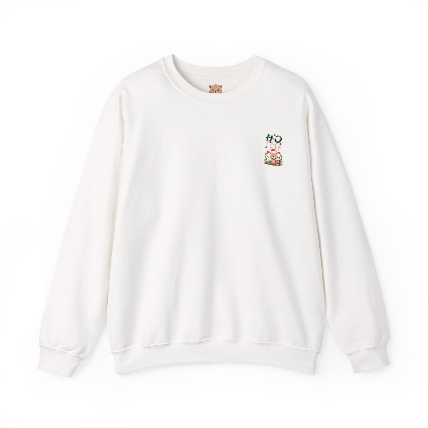 Ho Ho Ho Christmas mini bears (front) unisex cozy crewneck sweatshirt