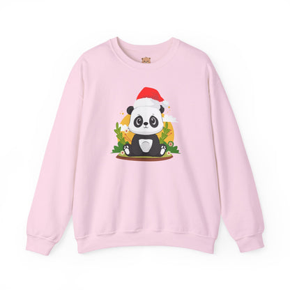 Macho bear hug (front) Christmas unisex cozy crewneck sweatshirt