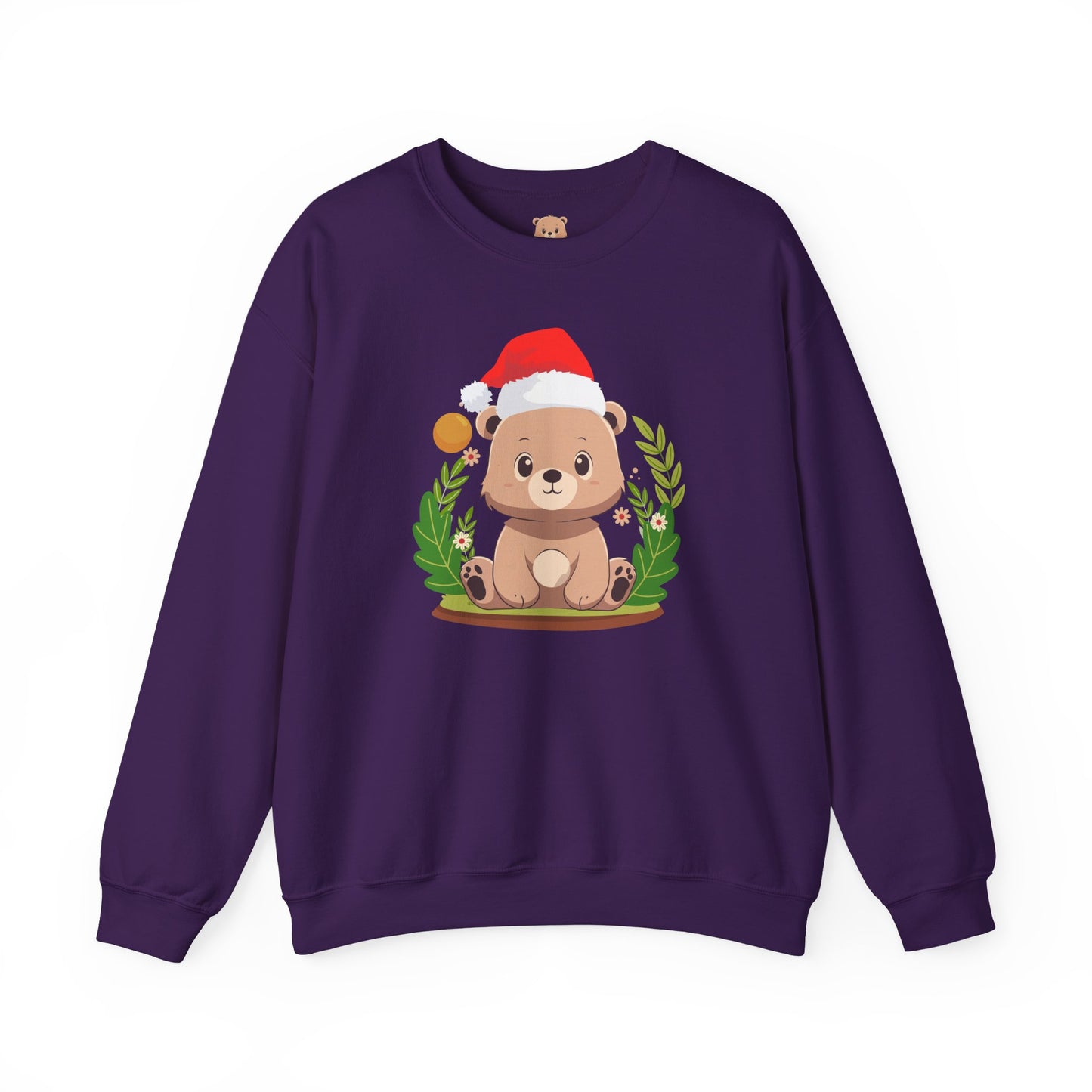 Pancha bear hug (front) Christmas unisex cozy crewneck sweatshirt