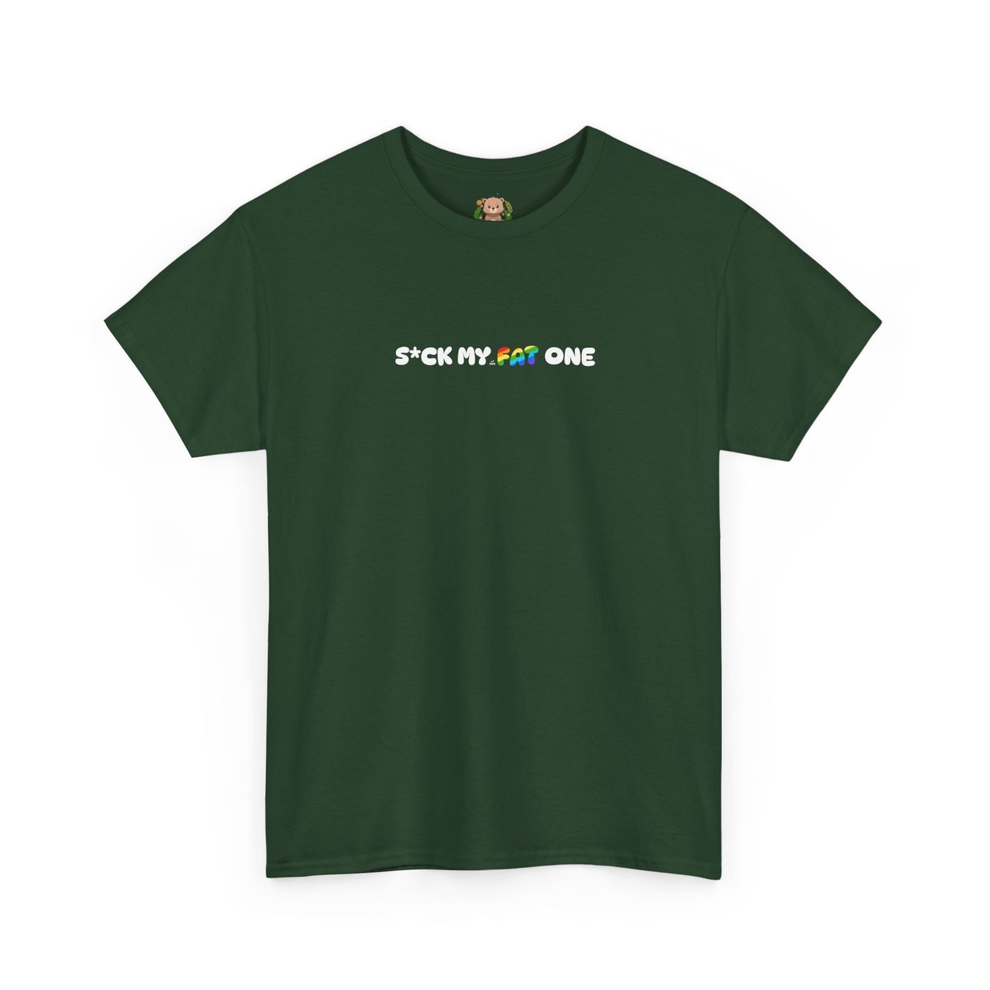Suck my fat one rainbow mini (front) unisex crewneck t-shirt