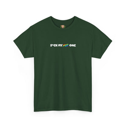 Suck my fat one rainbow mini (front) unisex crewneck t-shirt