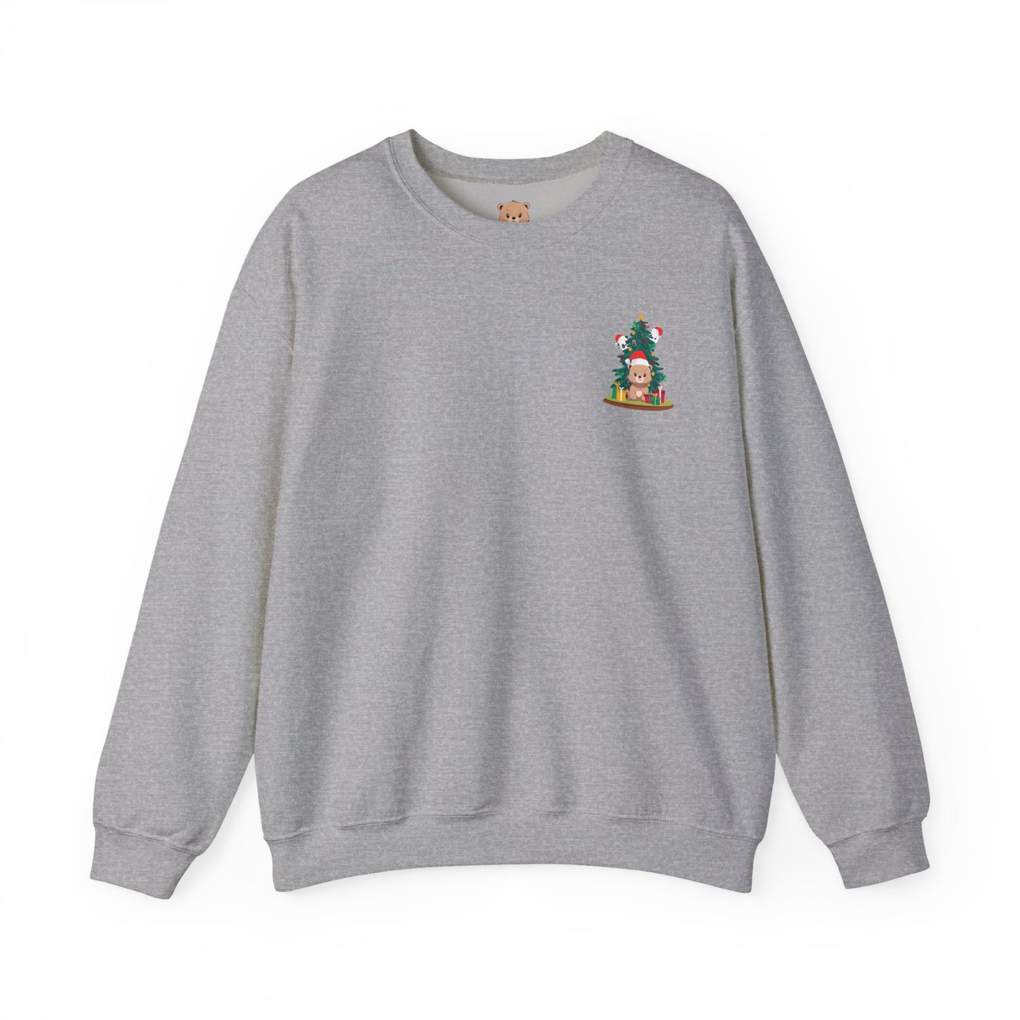 Peek a booo mini Christmas Santa bears unisex cozy crewneck sweatshirt