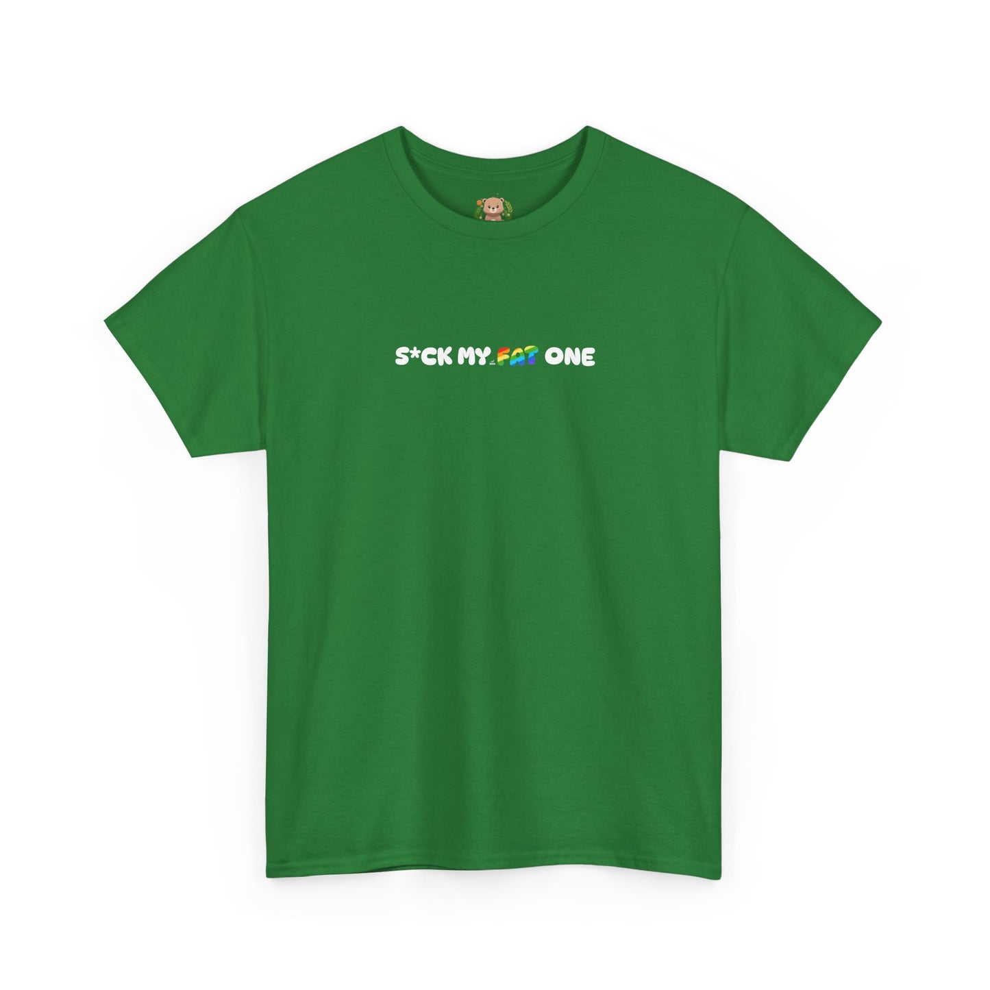 Suck my fat one rainbow mini (front) unisex crewneck t-shirt