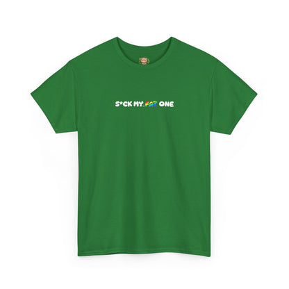 Suck my fat one rainbow mini (front) unisex crewneck t-shirt