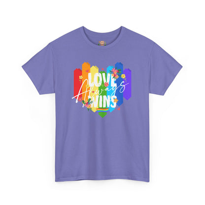 Love always wins rainbow (front) unisex crewneck t-shirt