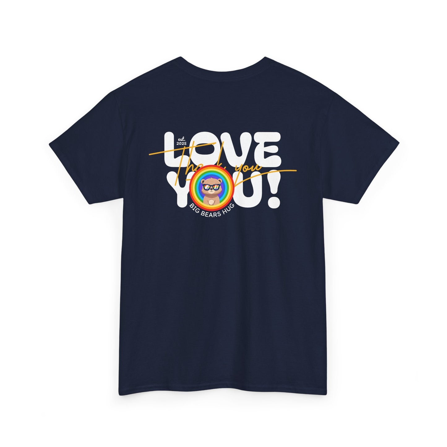 Love you and thank you rainbow (back) unisex crewneck t-shirt