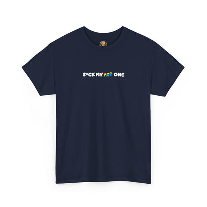 Suck my fat one rainbow mini (front) unisex crewneck t-shirt