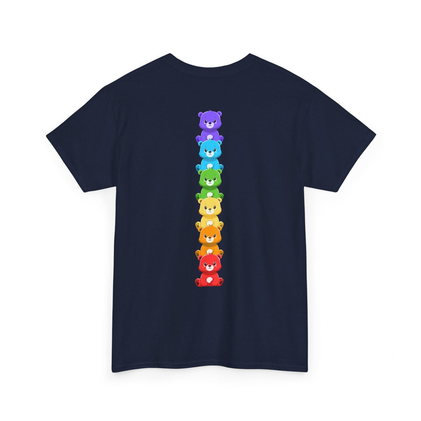 Rainbow bears line (back) unisex crewneck t-shirt
