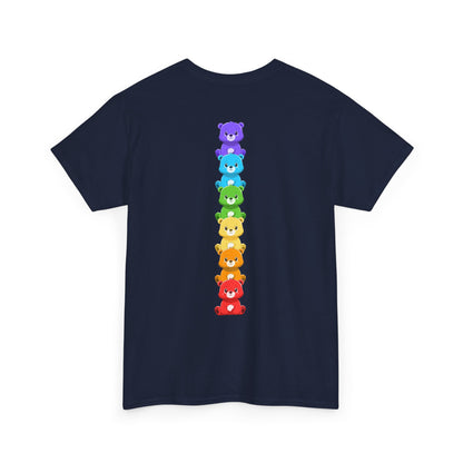 Rainbow bears line (back) unisex crewneck t-shirt