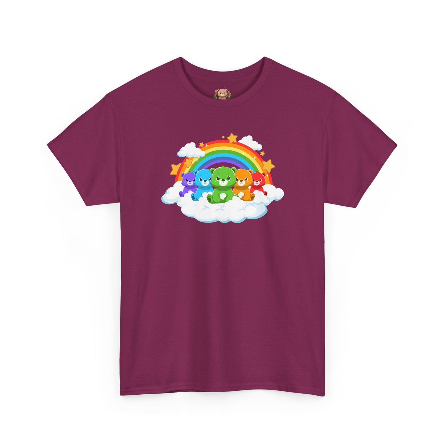 Rainbow bears in the cloud unisex crewneck t-shirt