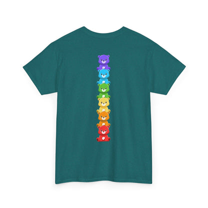 Rainbow bears line (back) unisex crewneck t-shirt
