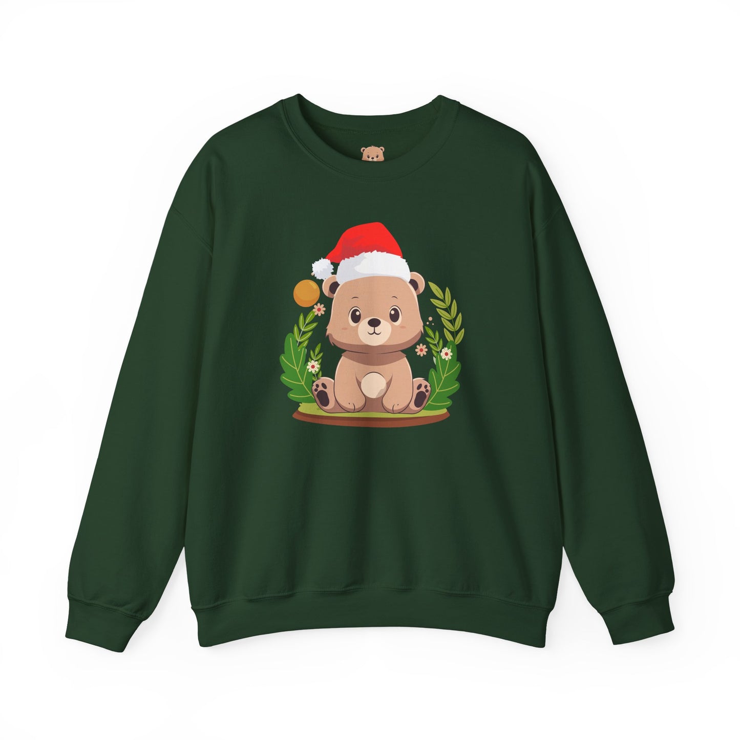 Pancha bear hug (front) Christmas unisex cozy crewneck sweatshirt