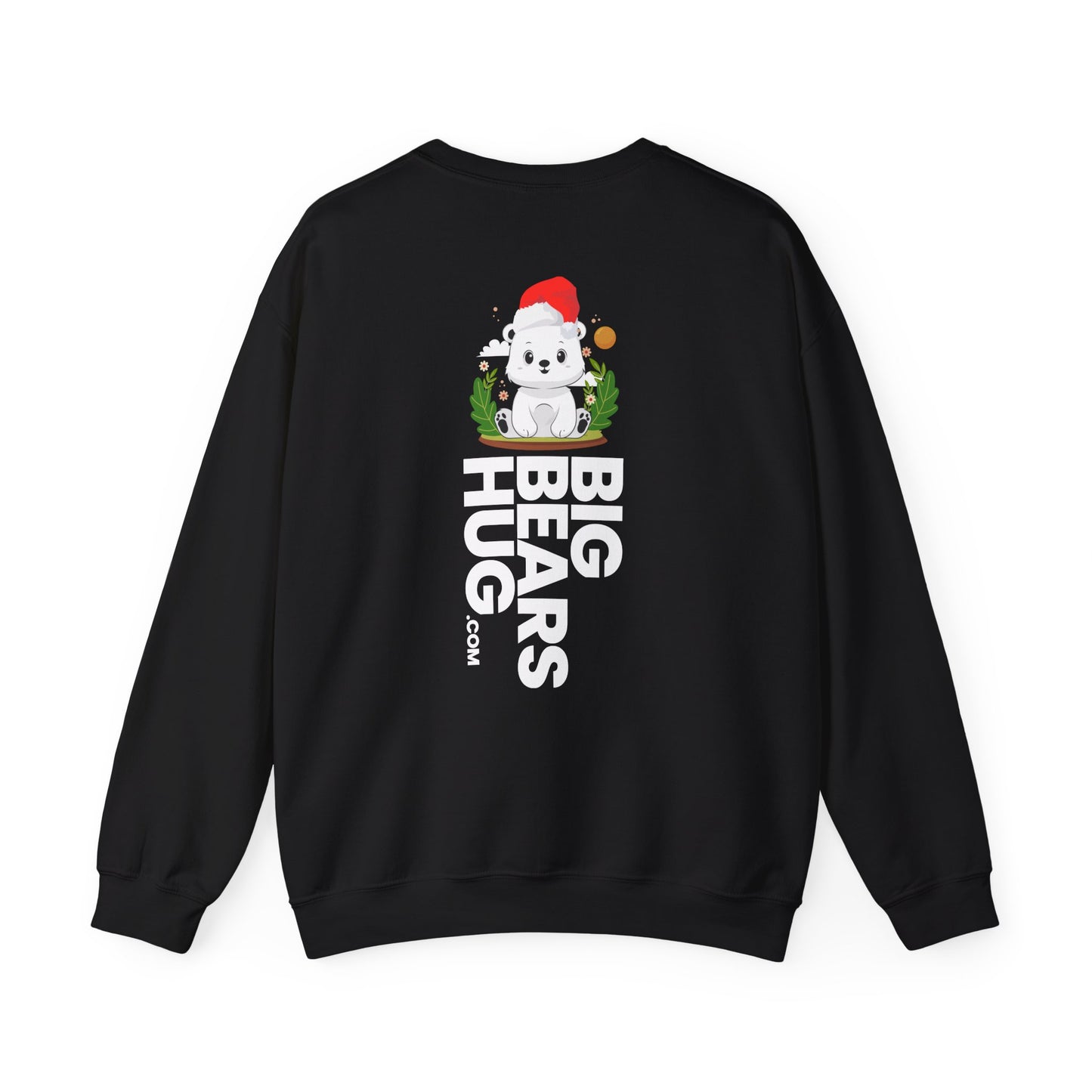 Snojo bear hug (back) Christmas unisex cozy crewneck sweatshirt