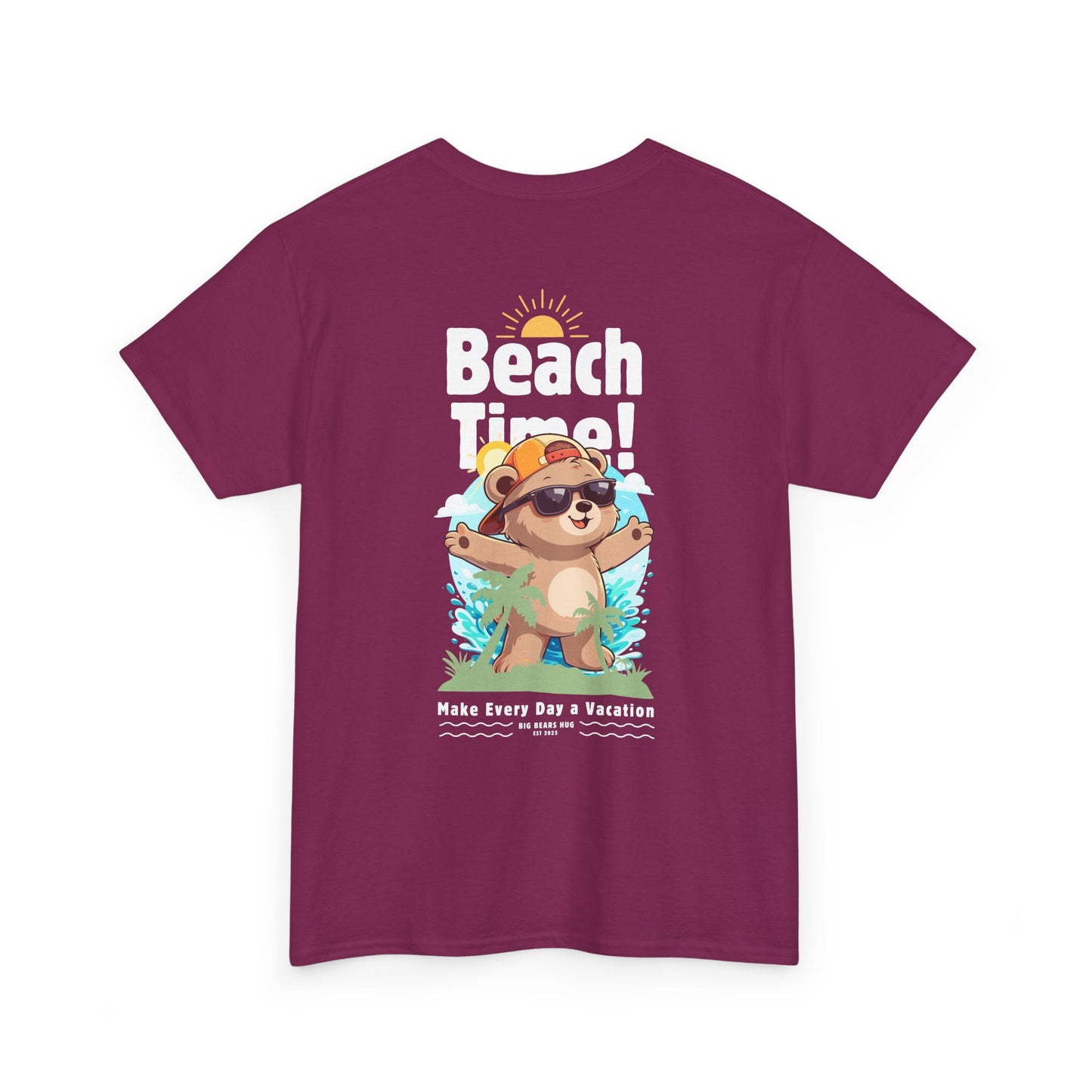 Beach time with Pancha (back) unisex crewneck t-shirt