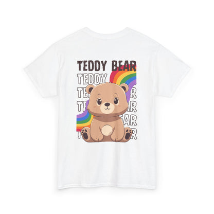 Teddy bear rainbow pancha (back) unisex crewneck t-shirt