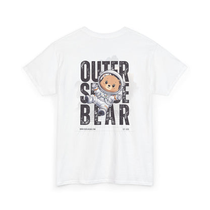 Outer space bear (back) unisex crewneck t-shirt