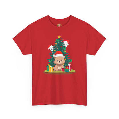 Peek a booo Christmas Santa bears (front) unisex crewneck t-shirt