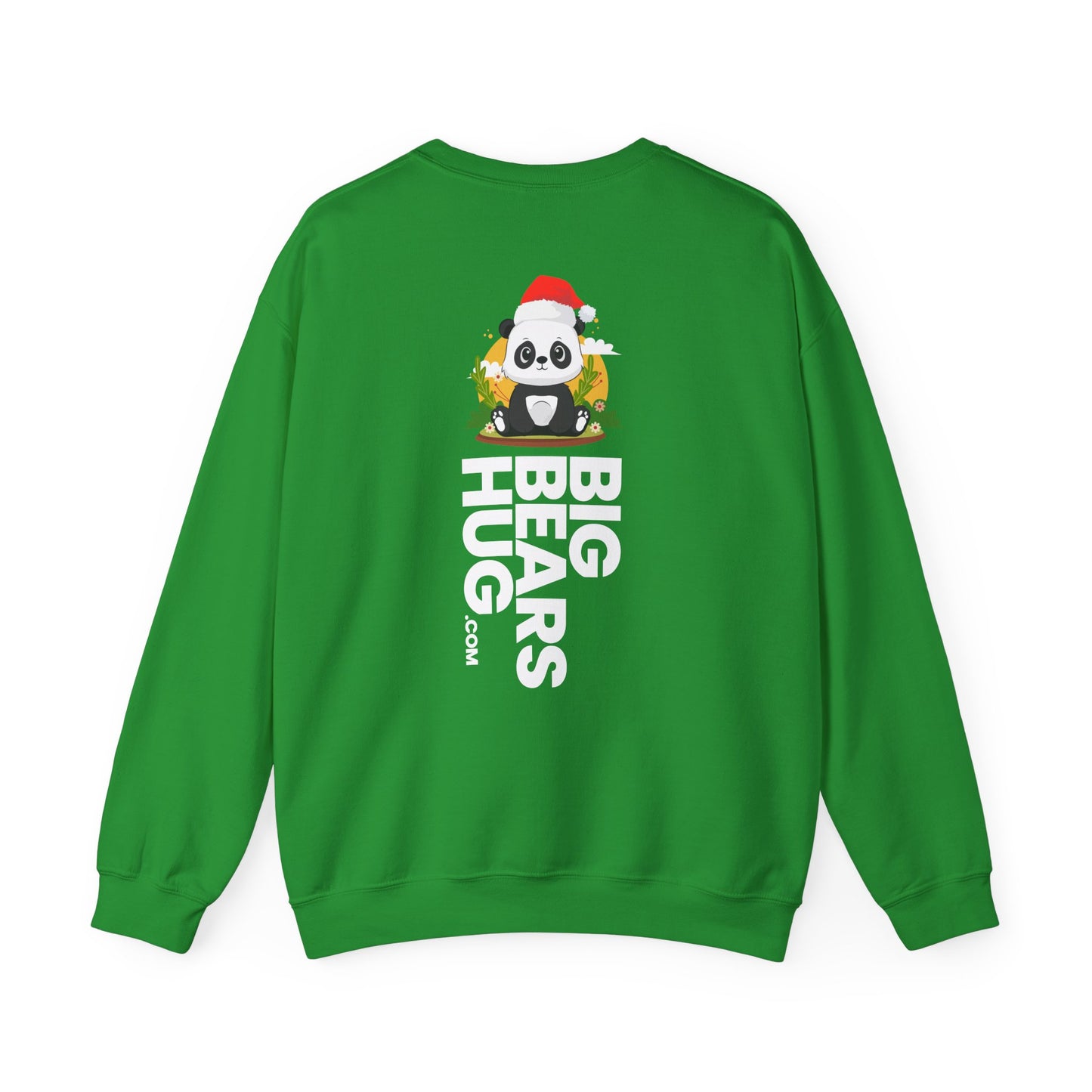 Macho bear hug (back) Christmas unisex cozy crewneck sweatshirt
