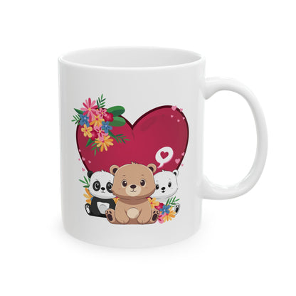 Bears full of love ceramic coffee/tea mug/cup (11oz/15oz)