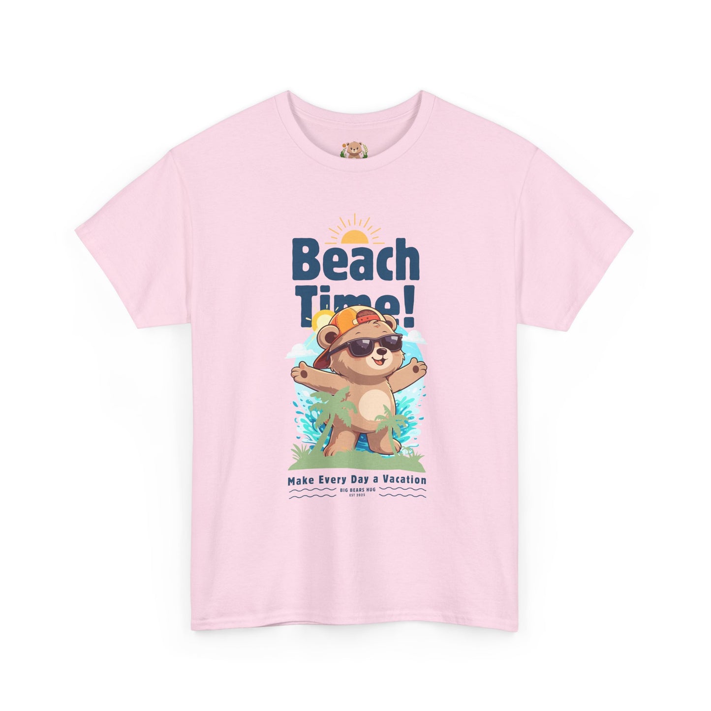Beach time with Pancha (front) unisex crewneck t-shirt