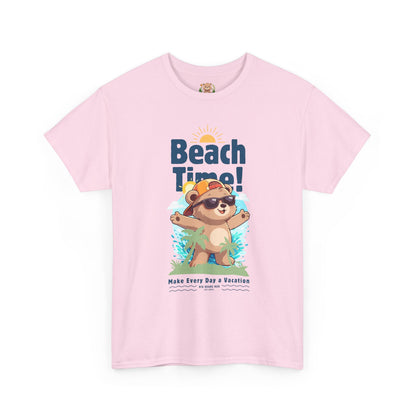 Beach time with Pancha (front) unisex crewneck t-shirt