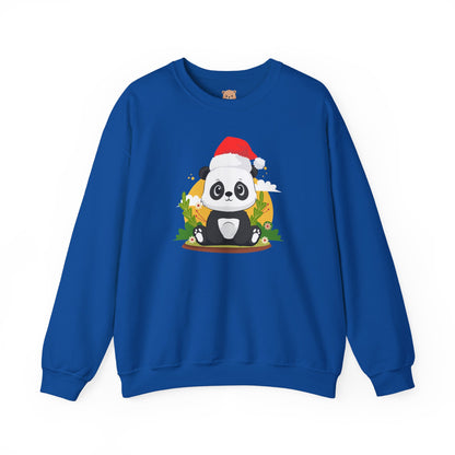 Macho bear hug (front) Christmas unisex cozy crewneck sweatshirt