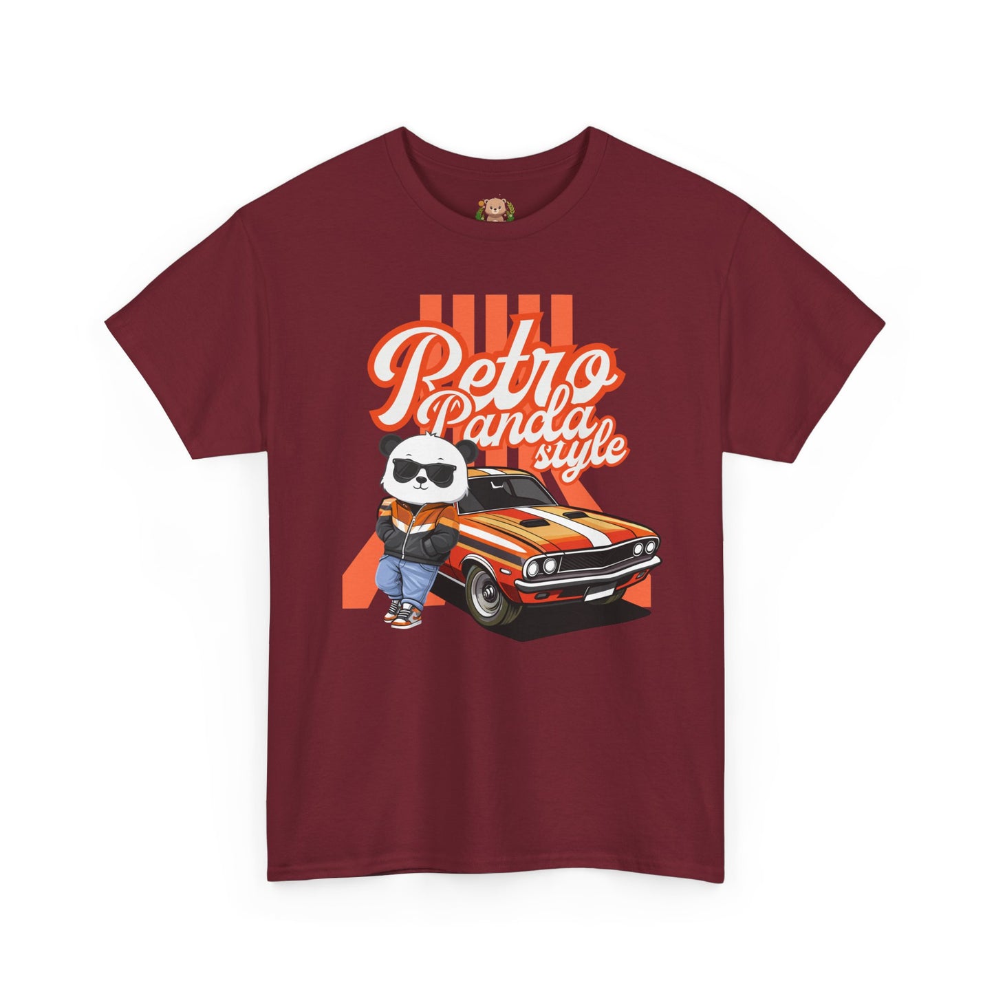 Retro panda style with Macho (front) unisex crewneck t-shirt