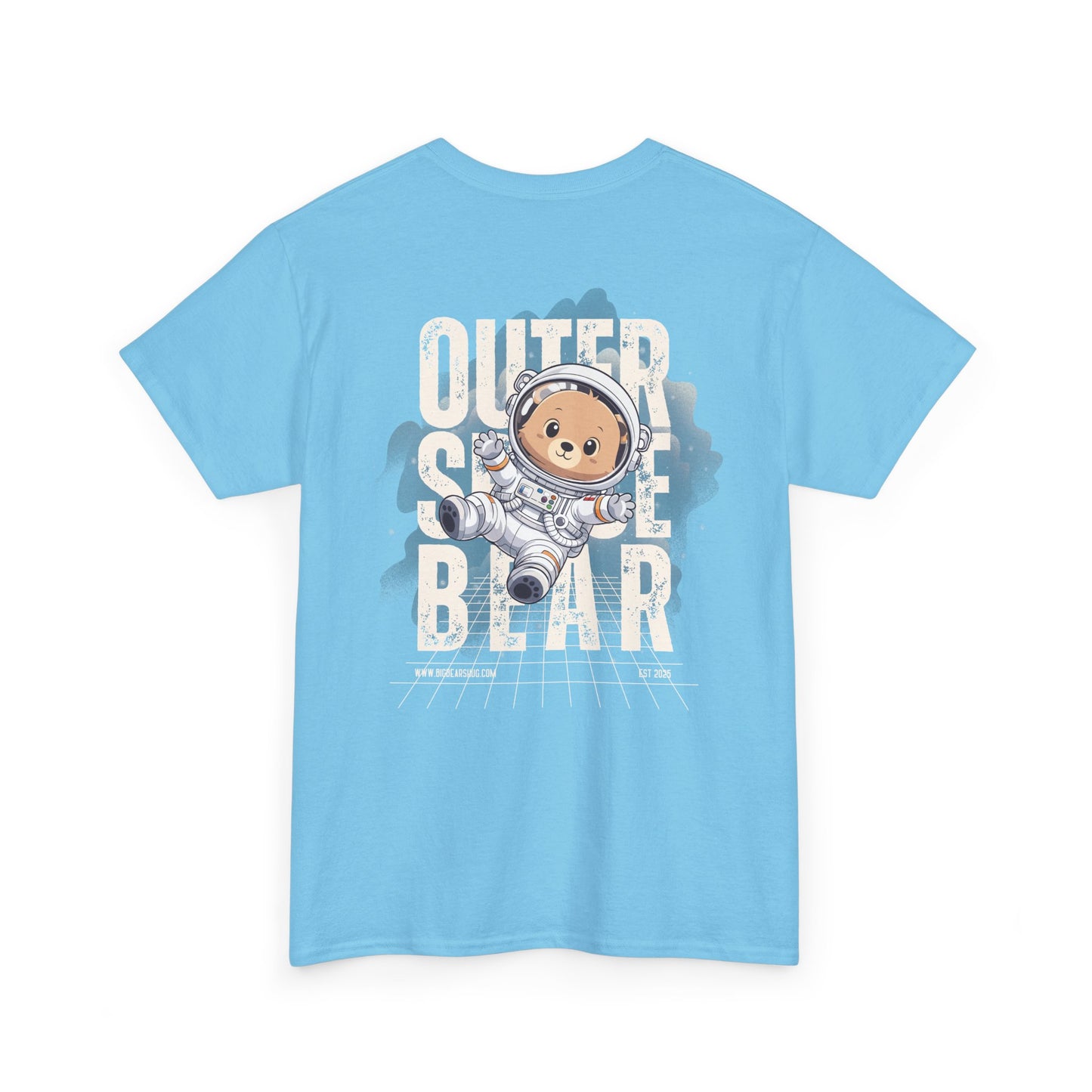 Outer space bear (back) unisex crewneck t-shirt