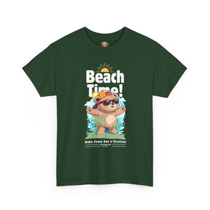 Beach time with Pancha (front) unisex crewneck t-shirt