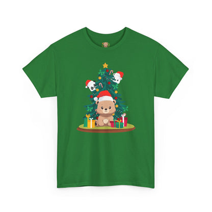 Peek a booo Christmas Santa bears (front) unisex crewneck t-shirt