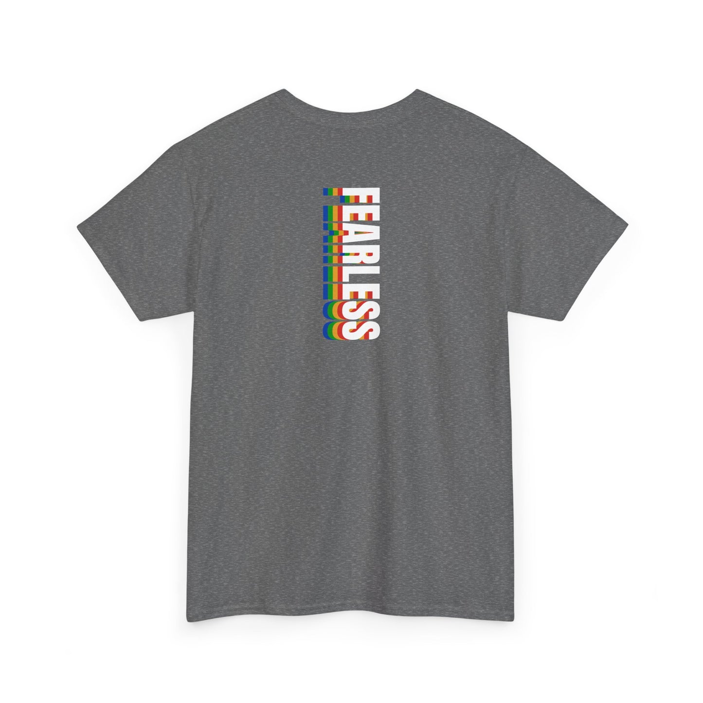 Fearless rainbow (back) unisex crewneck t-shirt